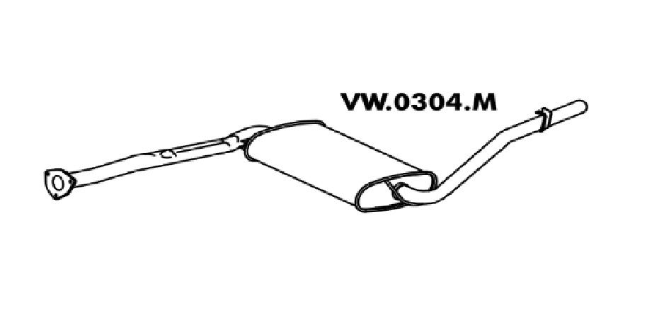 SILENC INTERM SANTANA 1.8 92/98 VW0304M